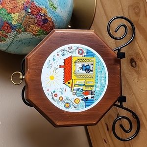 Vintage Swedish Welcome to our Home decorative tile